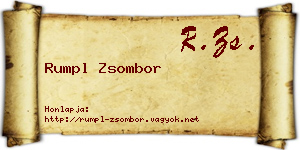 Rumpl Zsombor névjegykártya